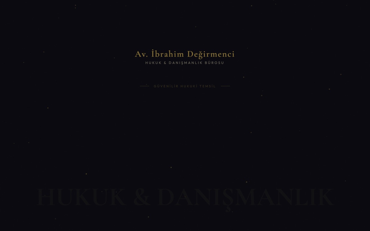 İbrahim Değirmenci hukuk bürosu sitesinin giriş ekranı.